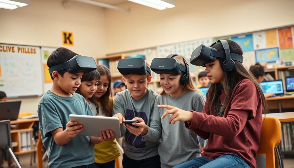 students playing a cooperative classroom game